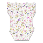 Gracie Short Sleeve Organic Bodysuit with Frill