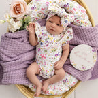 Gracie Short Sleeve Organic Bodysuit with Frill