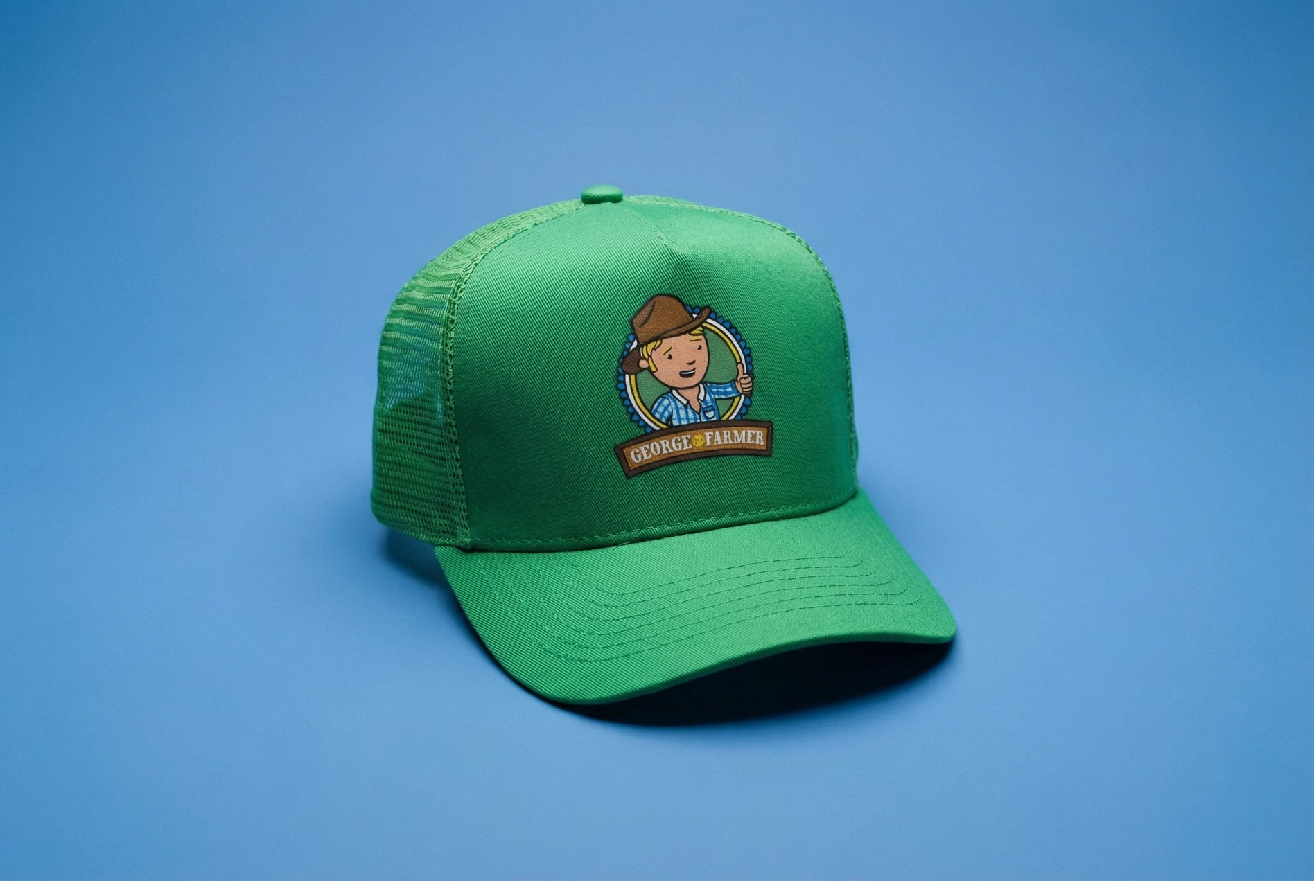 High Contrast Embroidered Trucker Cap - Assorted