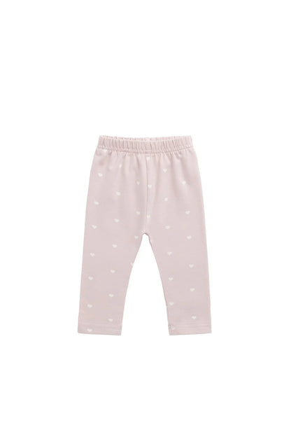 Organic Cotton Everyday Legging - Petite Heart Old Rose