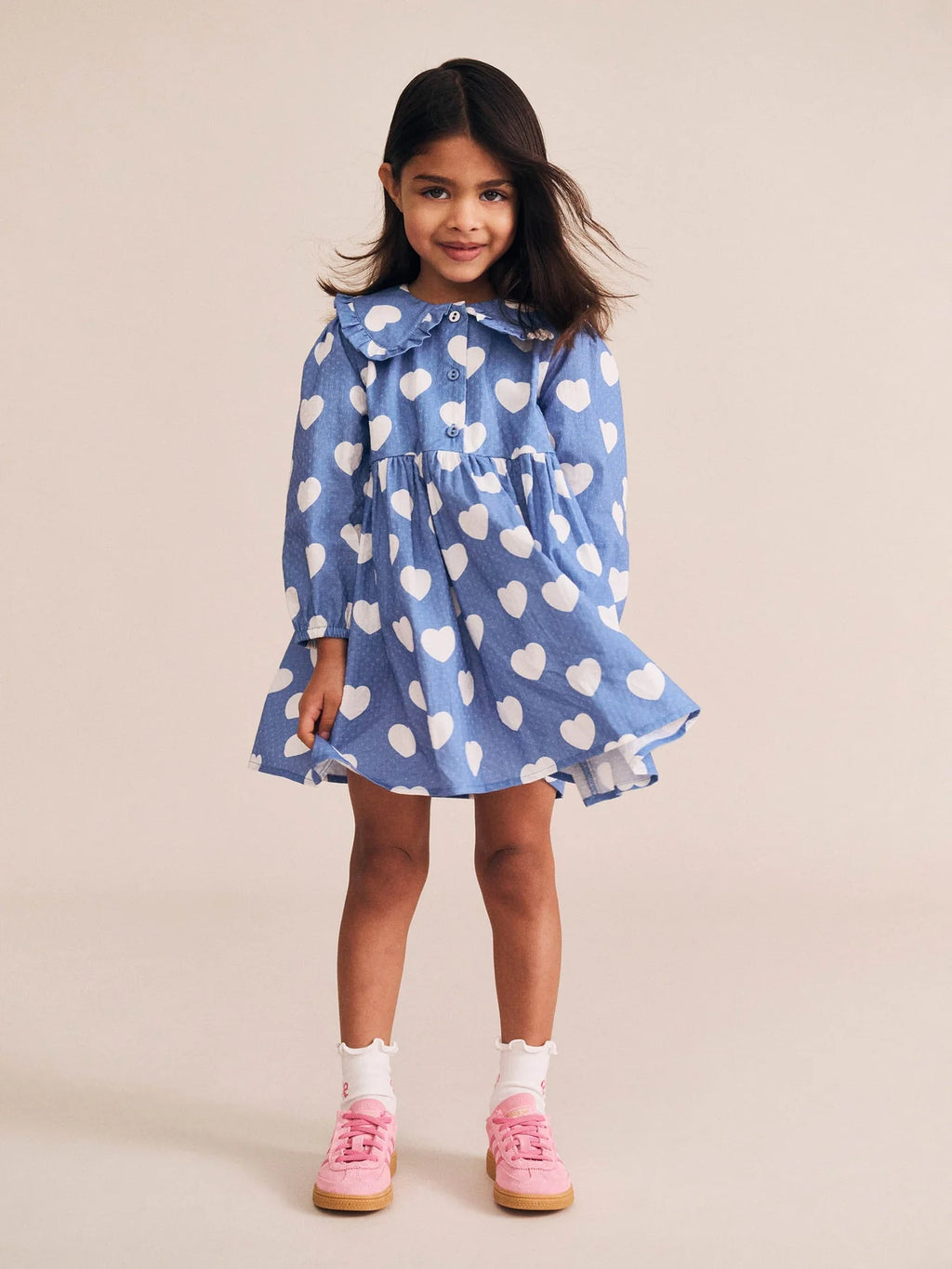 Frill Heart Collar Dress