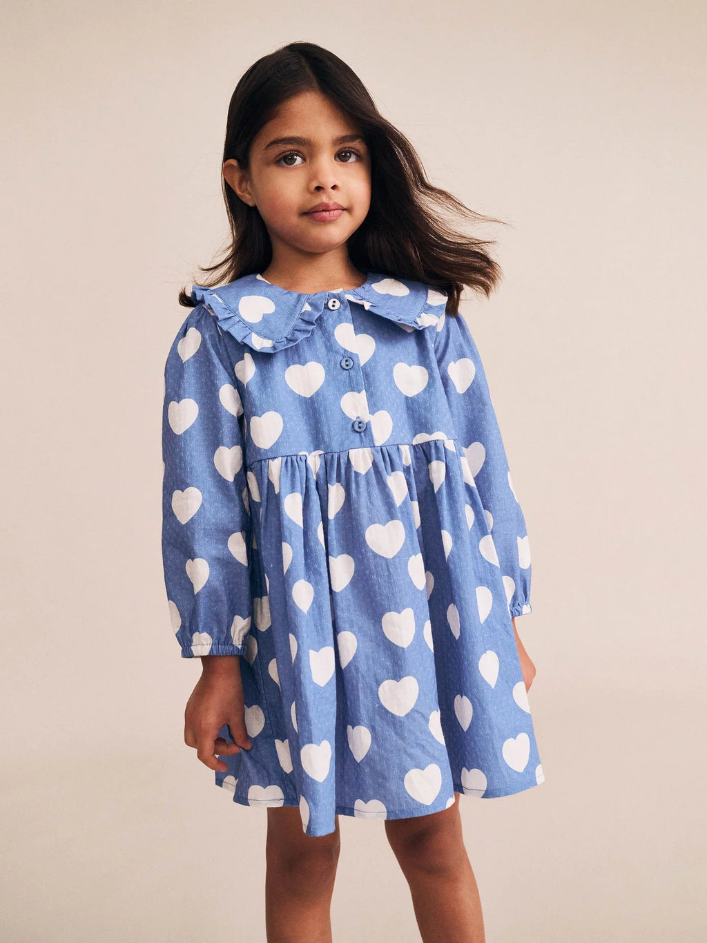 Frill Heart Collar Dress