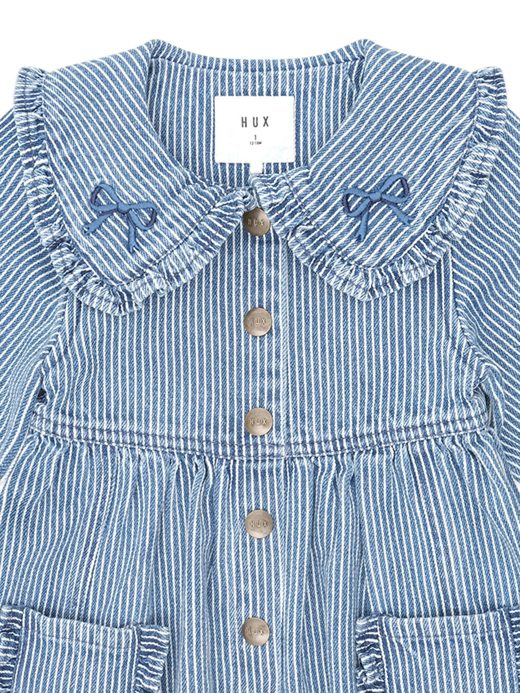 Vintage Bow Collar Denim Dress
