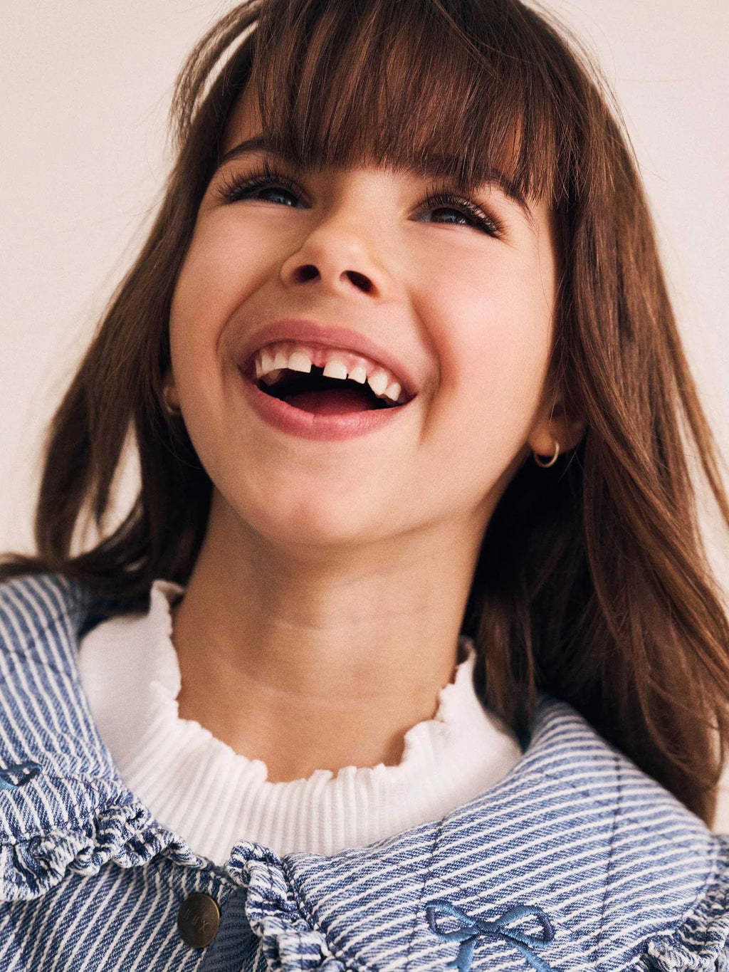 Vintage Bow Collar Denim Jacket