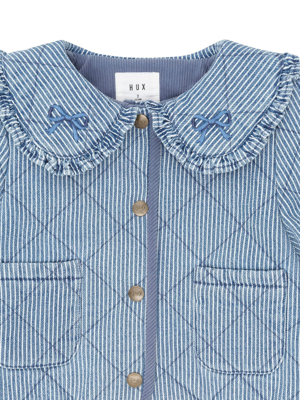 Vintage Bow Collar Denim Jacket