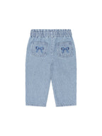 Vintage Bow Paperbag Denim Pant