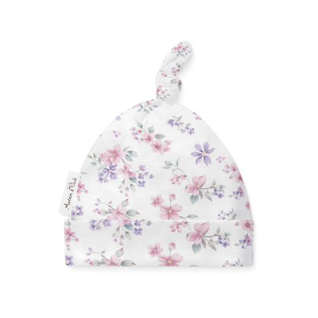 Pastel Bloom Knot Hat