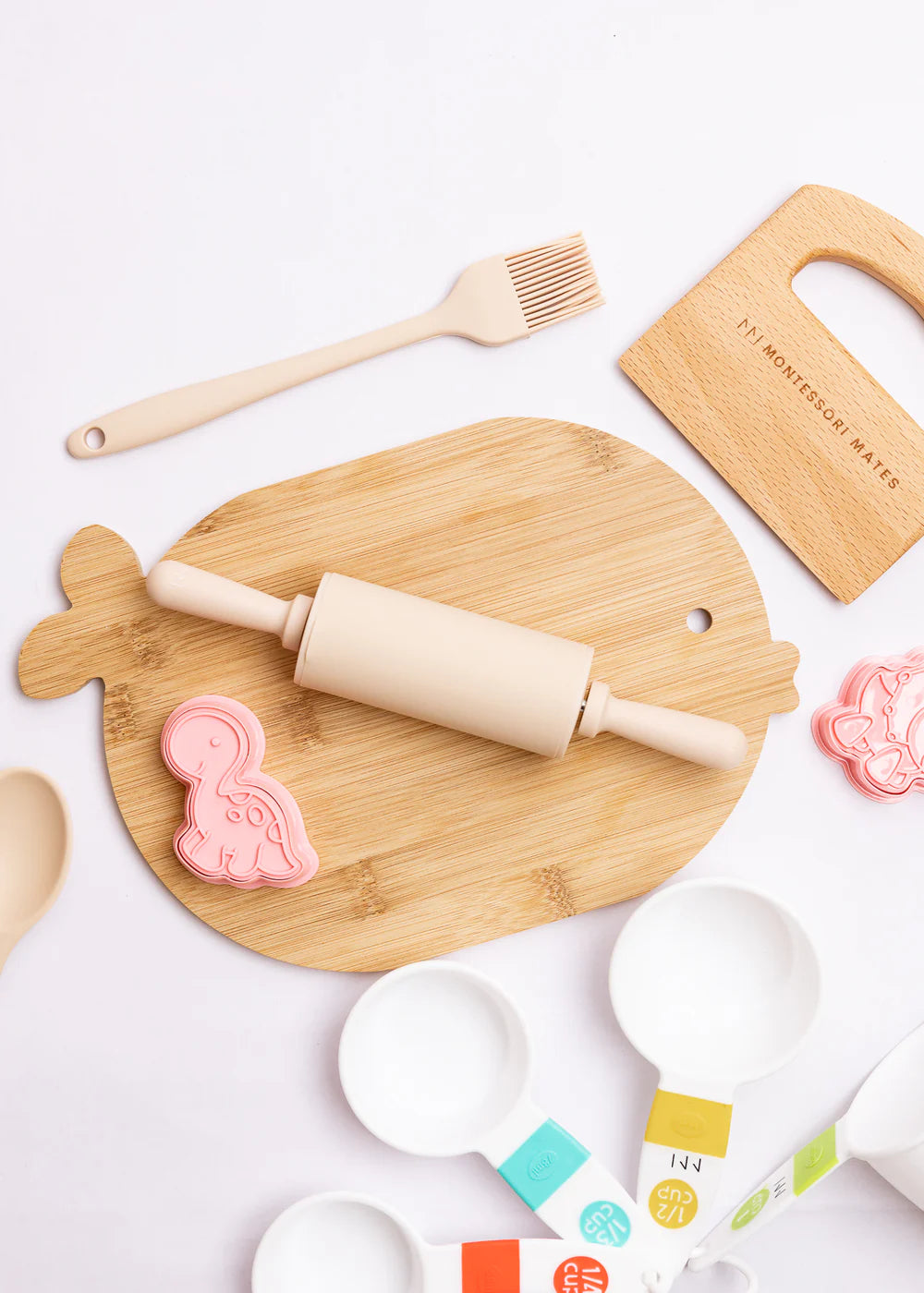 Wooden Kids Cutting Board & Knife Set
