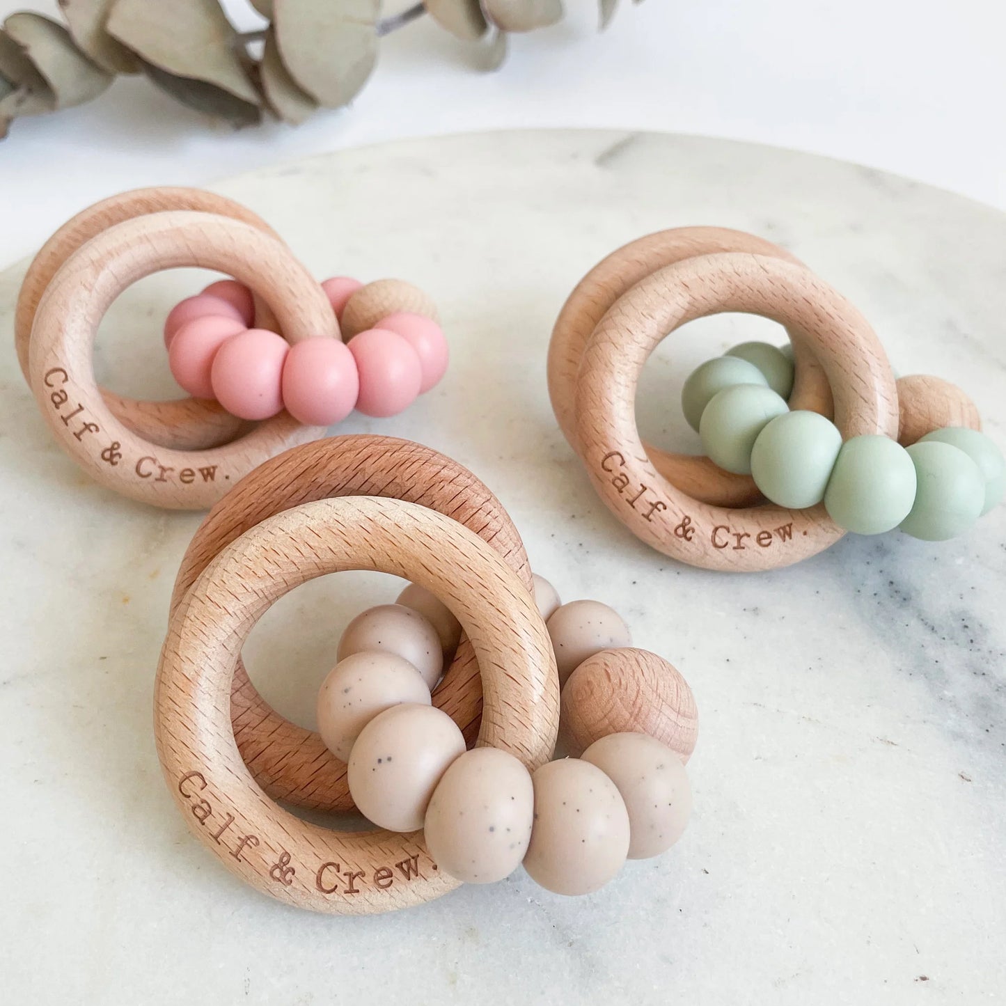 Wooden Silicone Ring Teether - Assorted