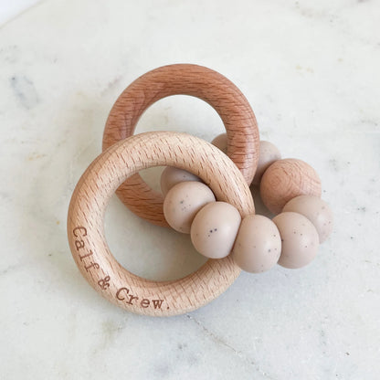 Wooden Silicone Ring Teether - Assorted