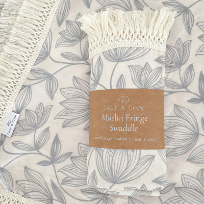 Organic Cotton Fringe Swaddle - Assorted