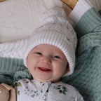 White Organic Baby Knit Beanie