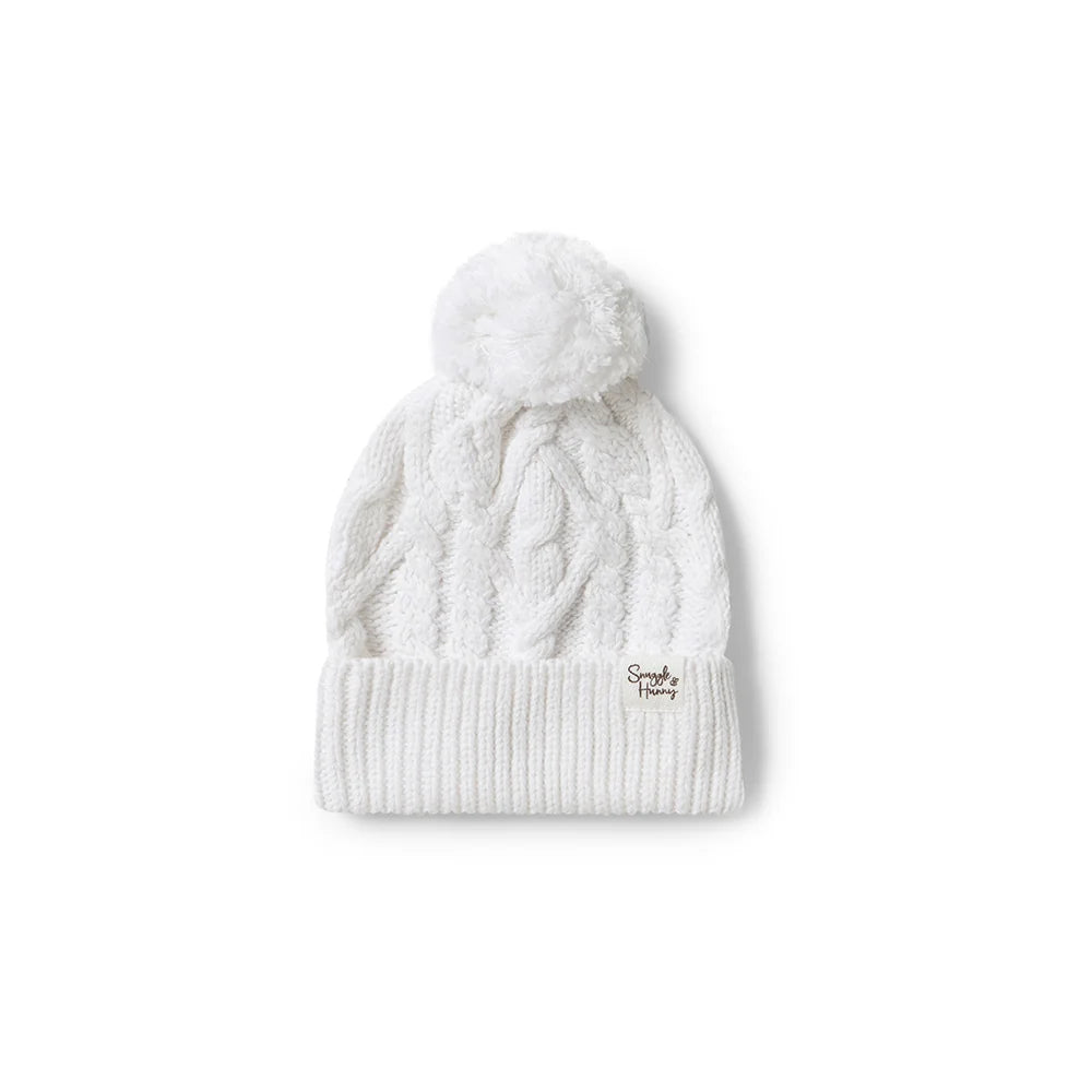 White Organic Baby Knit Beanie