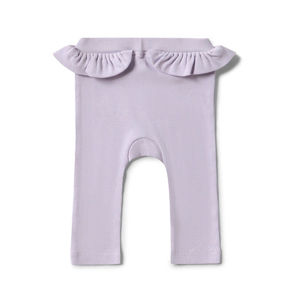 Lavender Organic Pants with Frill