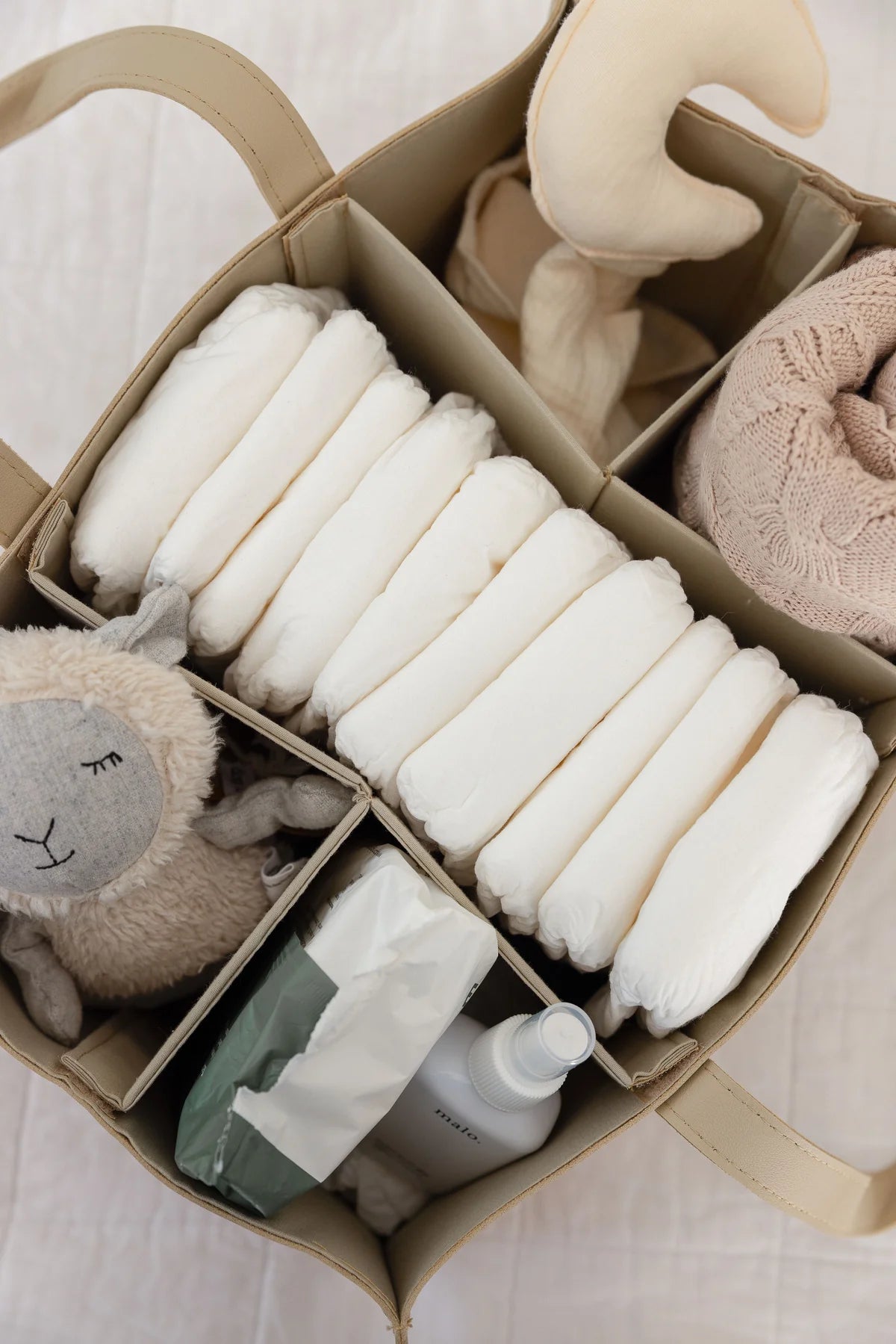 Nappy Caddy Luxe Range - Nude