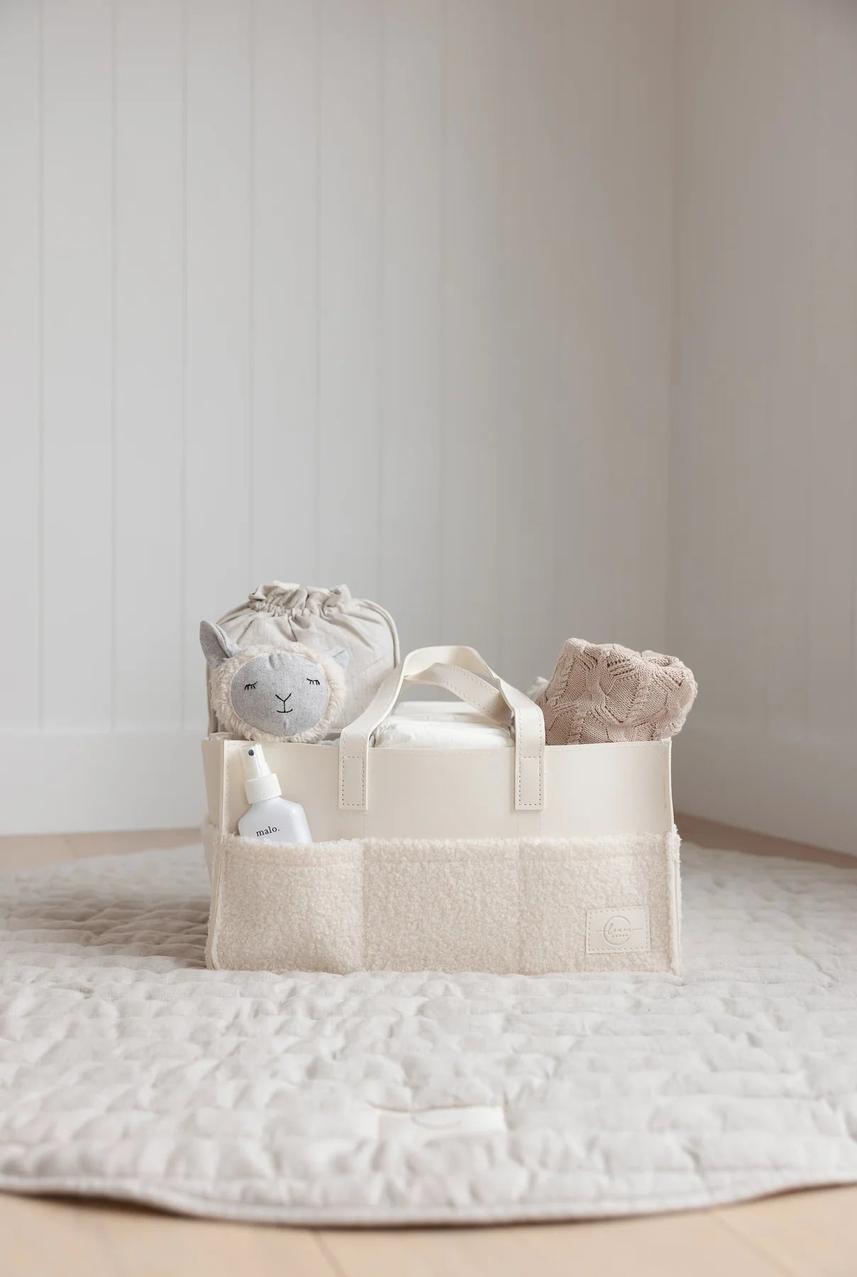 Nappy Caddy Luxe Range - Snow