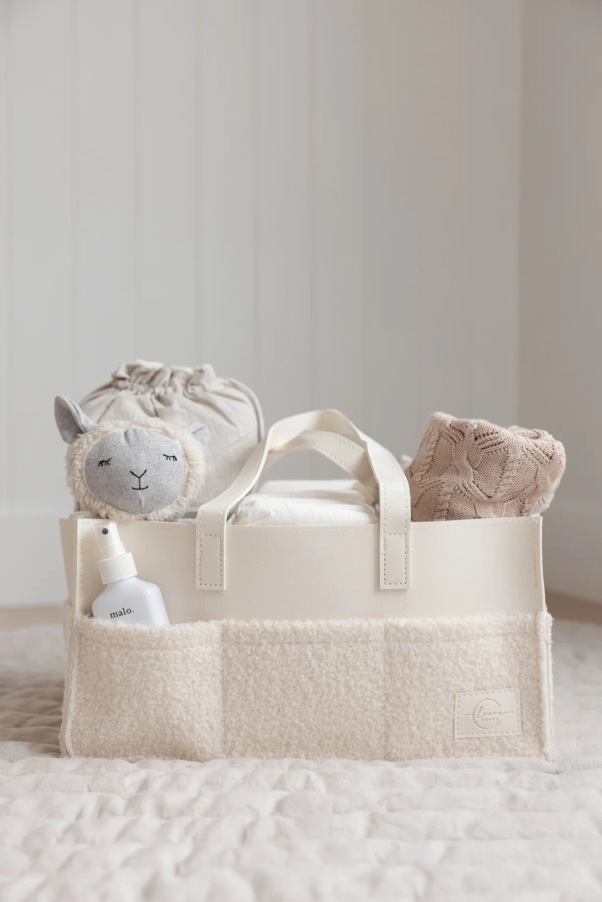Nappy Caddy Luxe Range - Snow