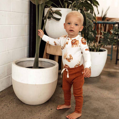 Lion Long Sleeve Organic Bodysuit