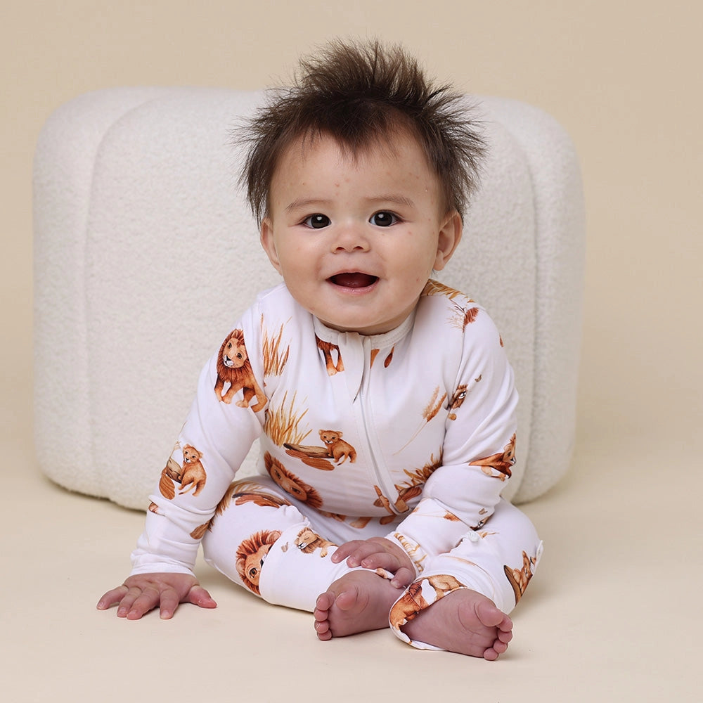 Lion Organic Snugglesuit Convertible Romper