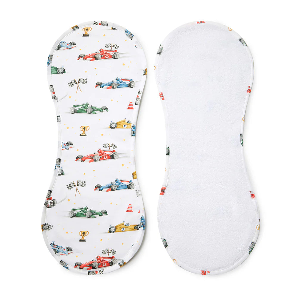 Little Racers Organic Cotton Burp Cloth
