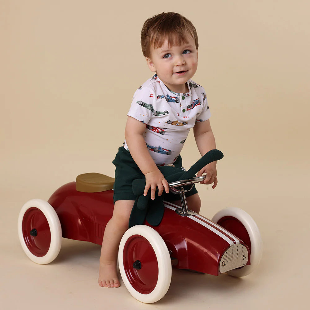 Little Racers Short Sleeve Organic Bodysuit