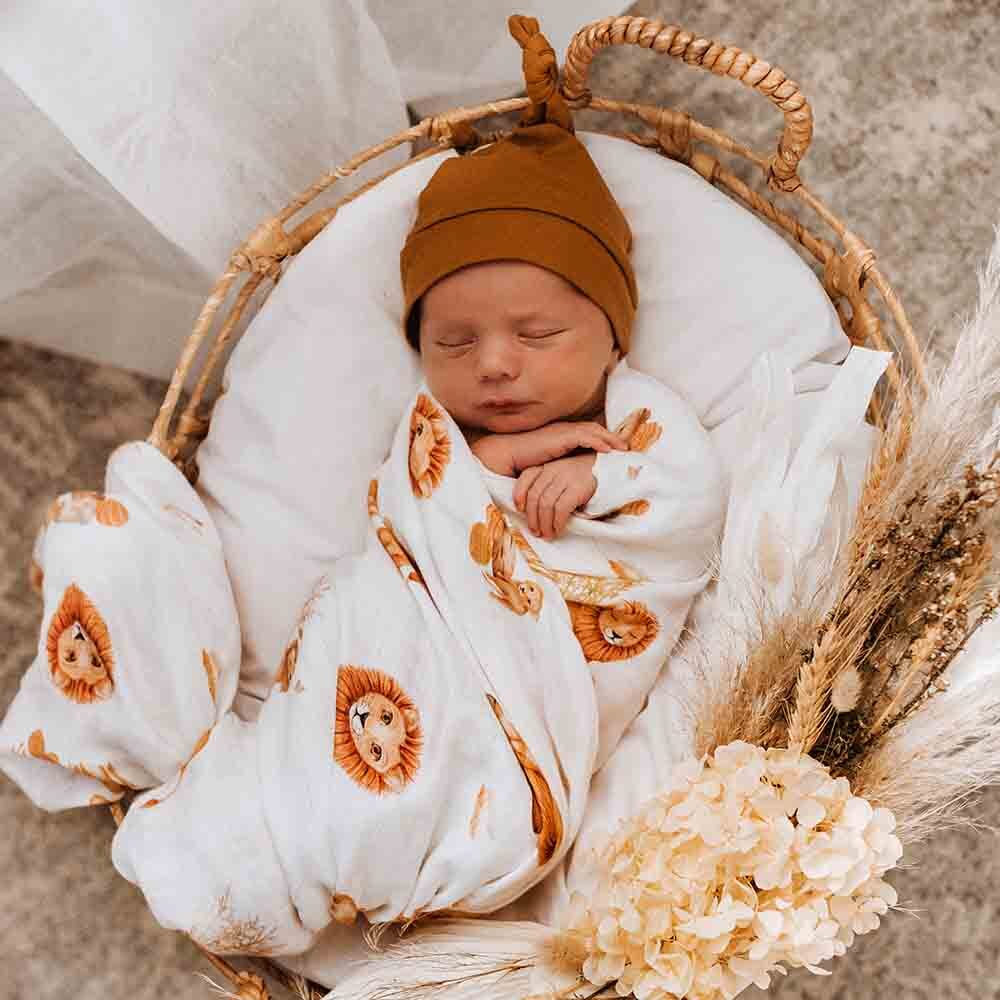 Lion Organic Muslin Wrap