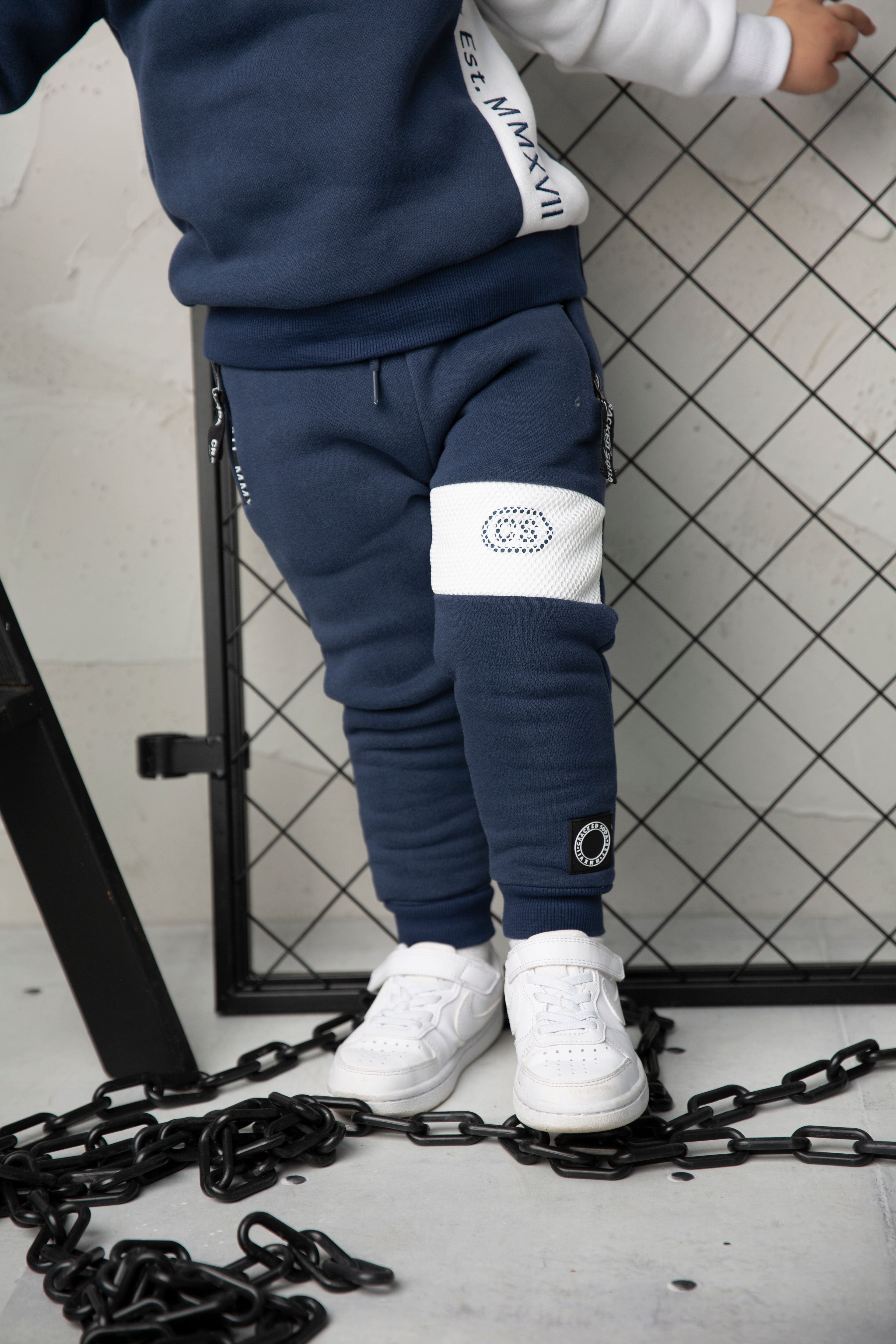 Archie Zip Trackpants - Navy