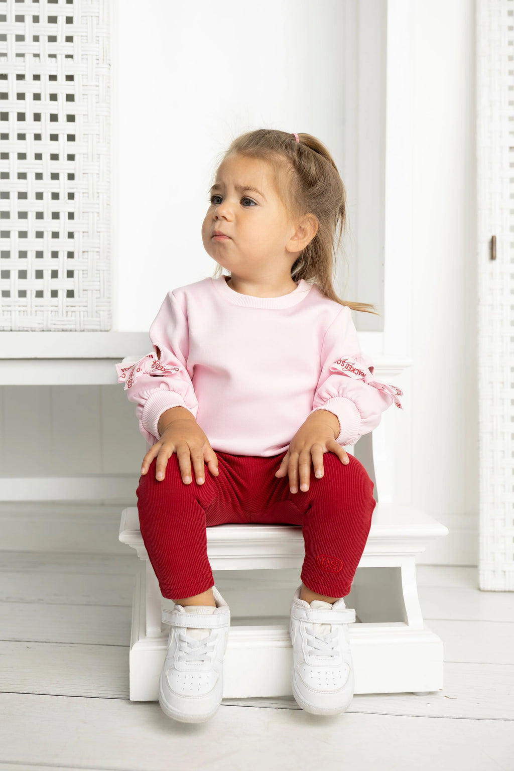 Scarlett Bow Crew - Pink