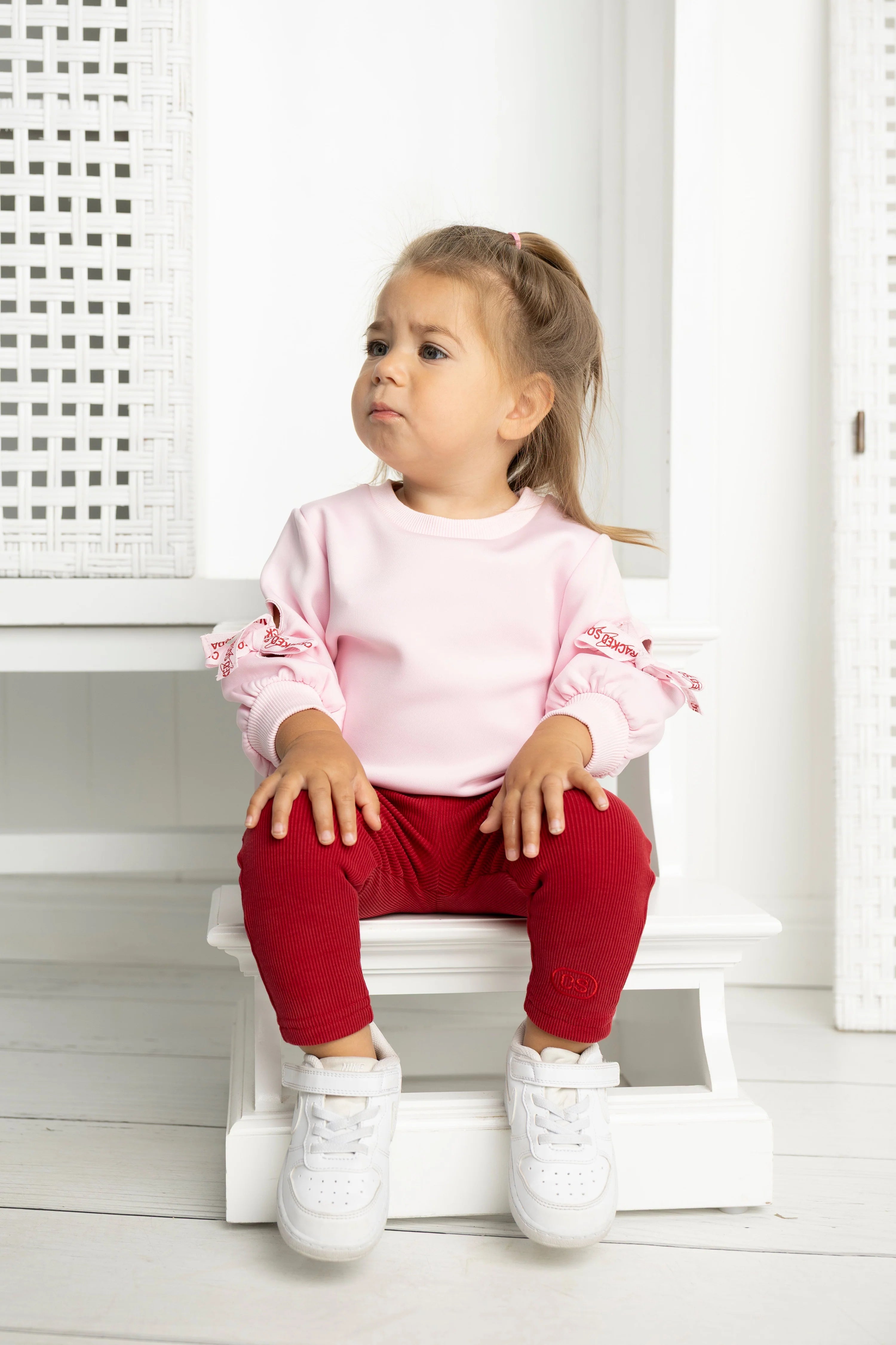 Scarlett Bow Crew - Pink