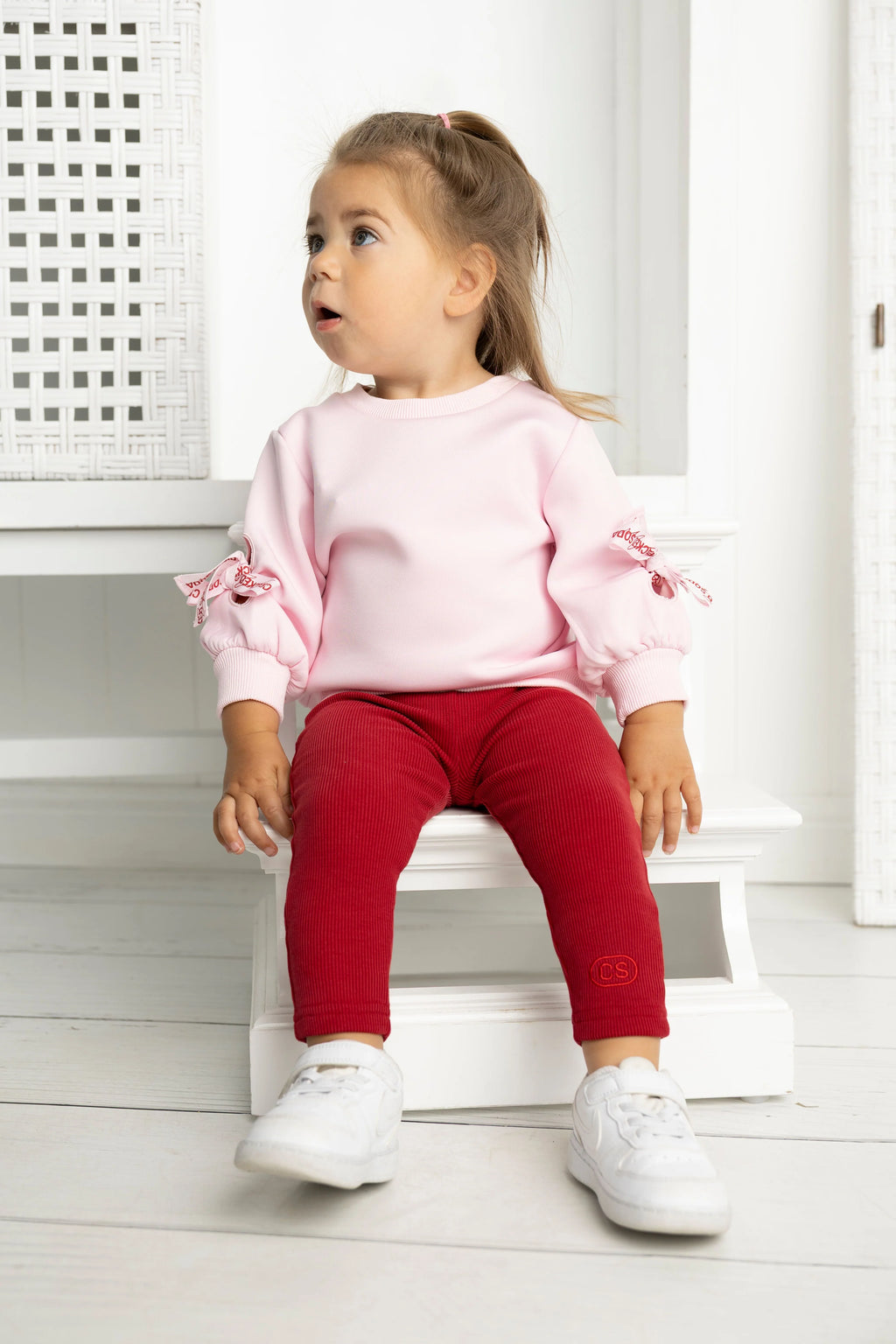 Scarlett Bow Crew - Pink
