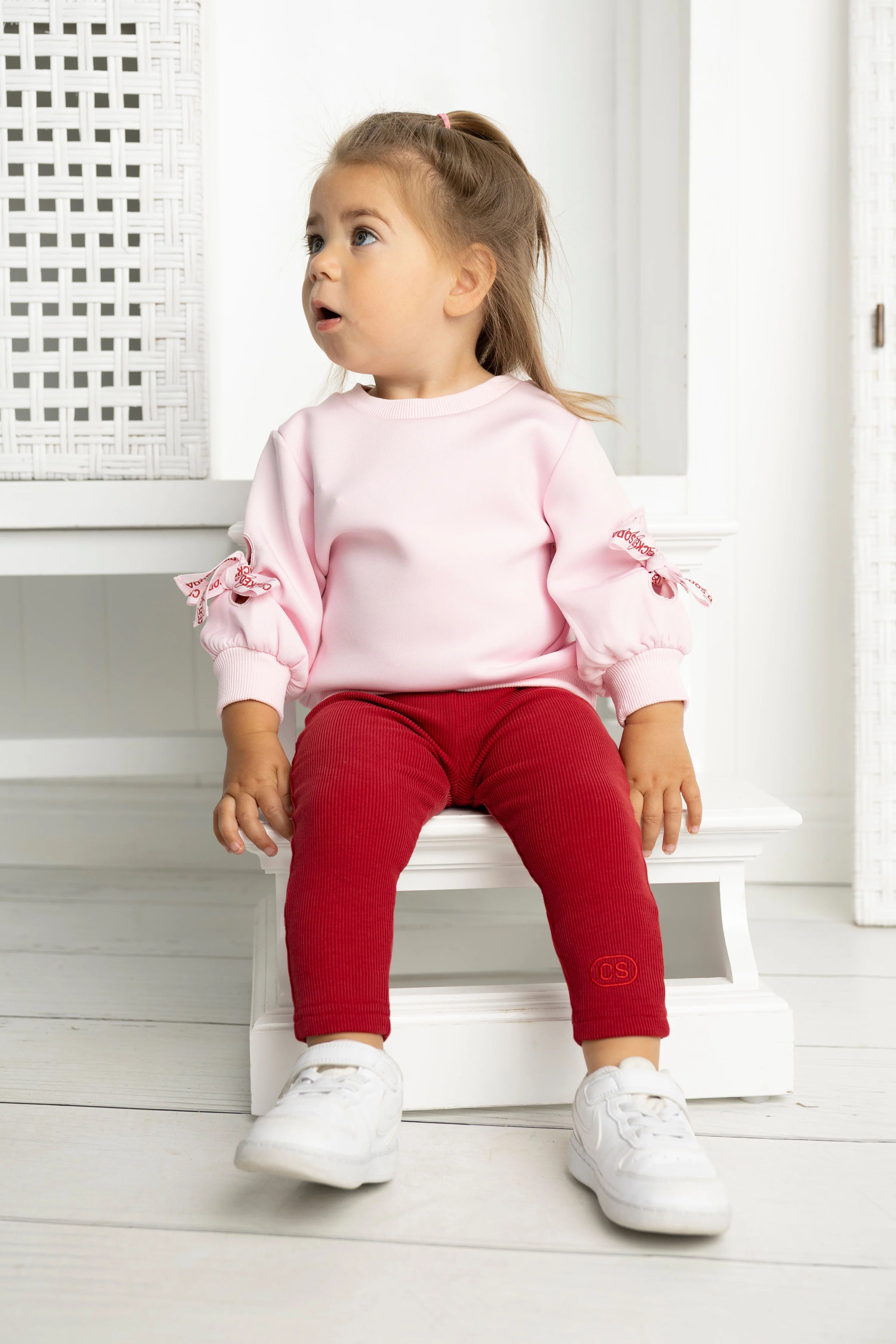 Scarlett Bow Crew - Pink