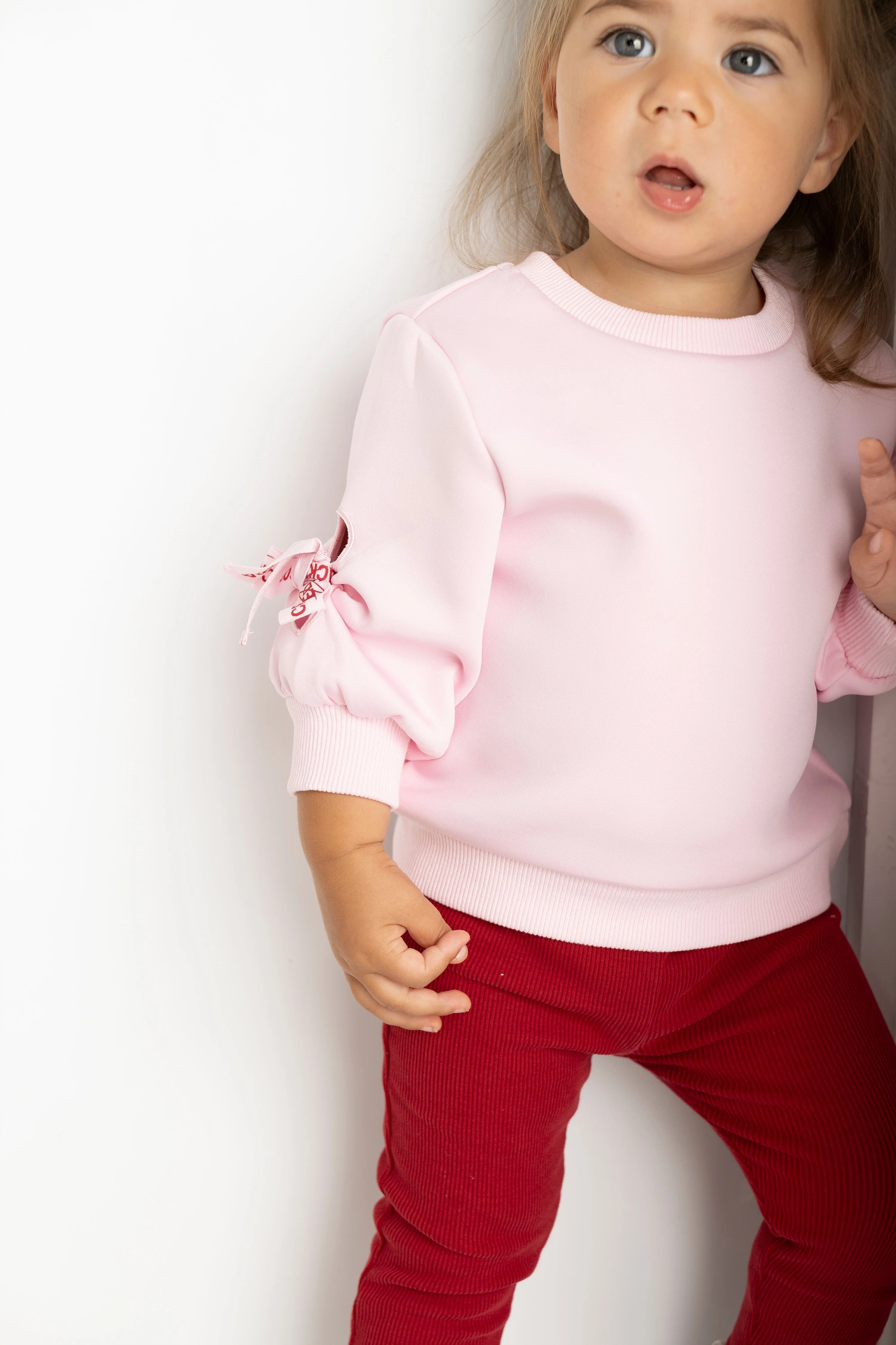 Scarlett Bow Crew - Pink