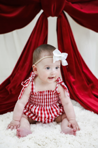 Gingham Romper - Red | PREORDER