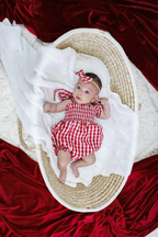 Gingham Romper - Red | PREORDER