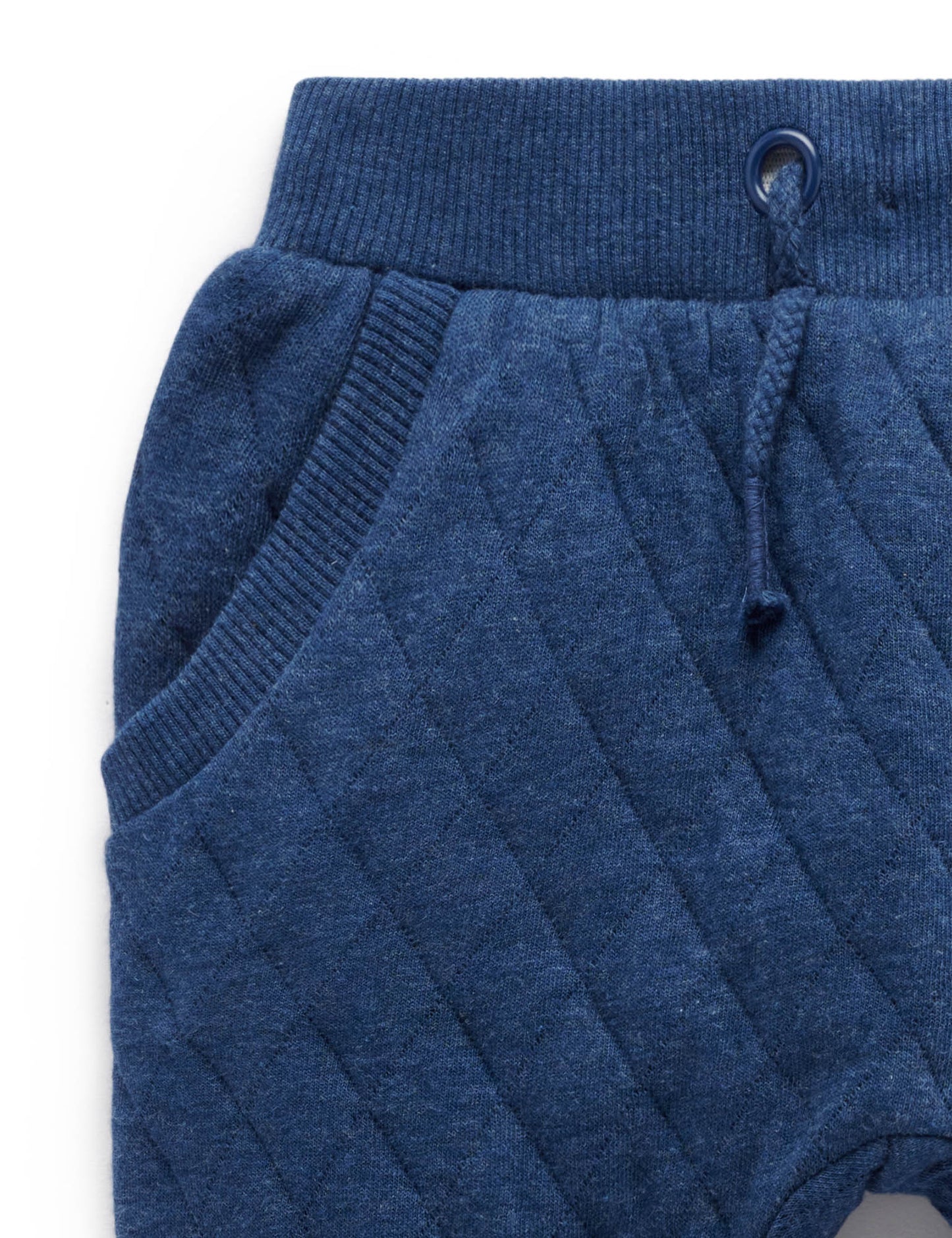 Quilted Track Pant- Blueberry