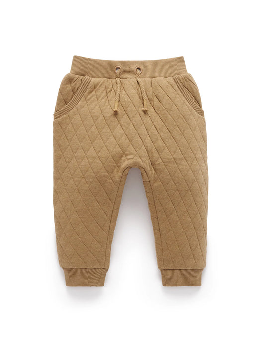 Quilted Track Pant - Barn Melange