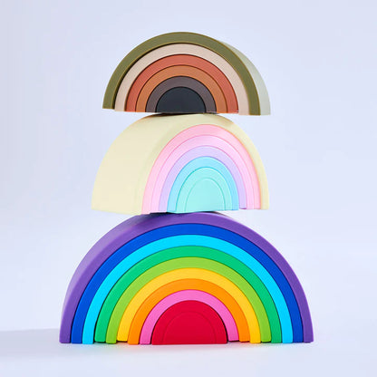 Silicone 10 Stacking Rainbow - Bright