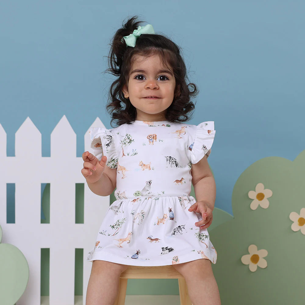 Dog Park Short Sleeve Organic Dress