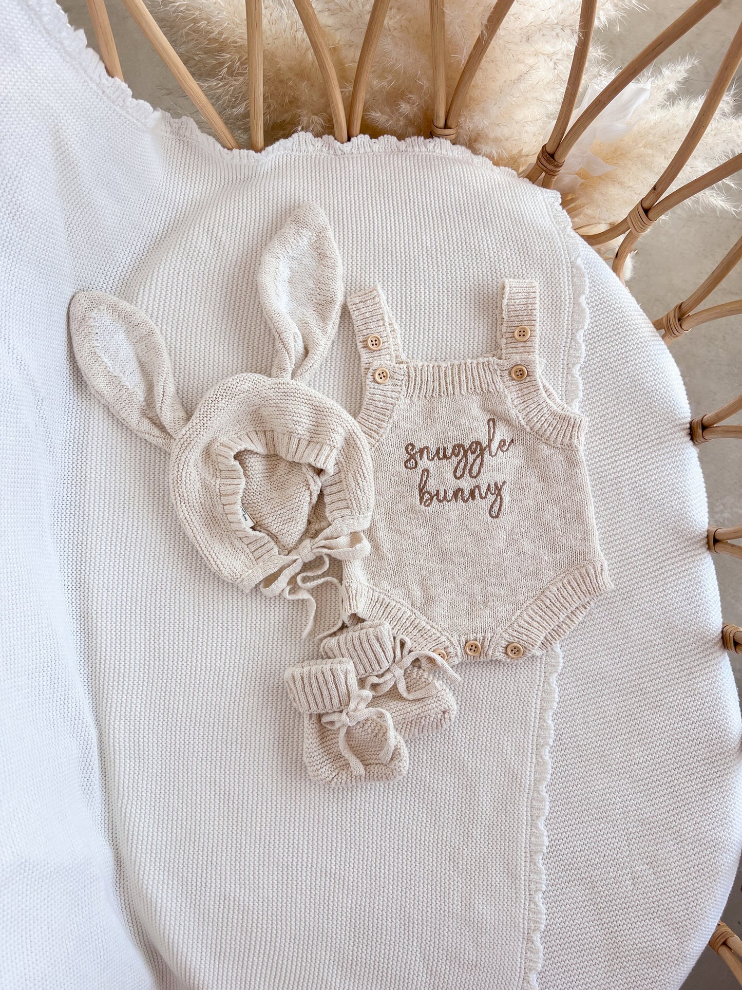 Snuggle Bunny Singlet Romper - Honey