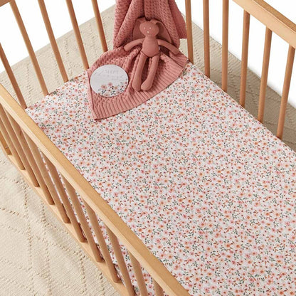 Spring Floral Organic Fitted Cot Sheet