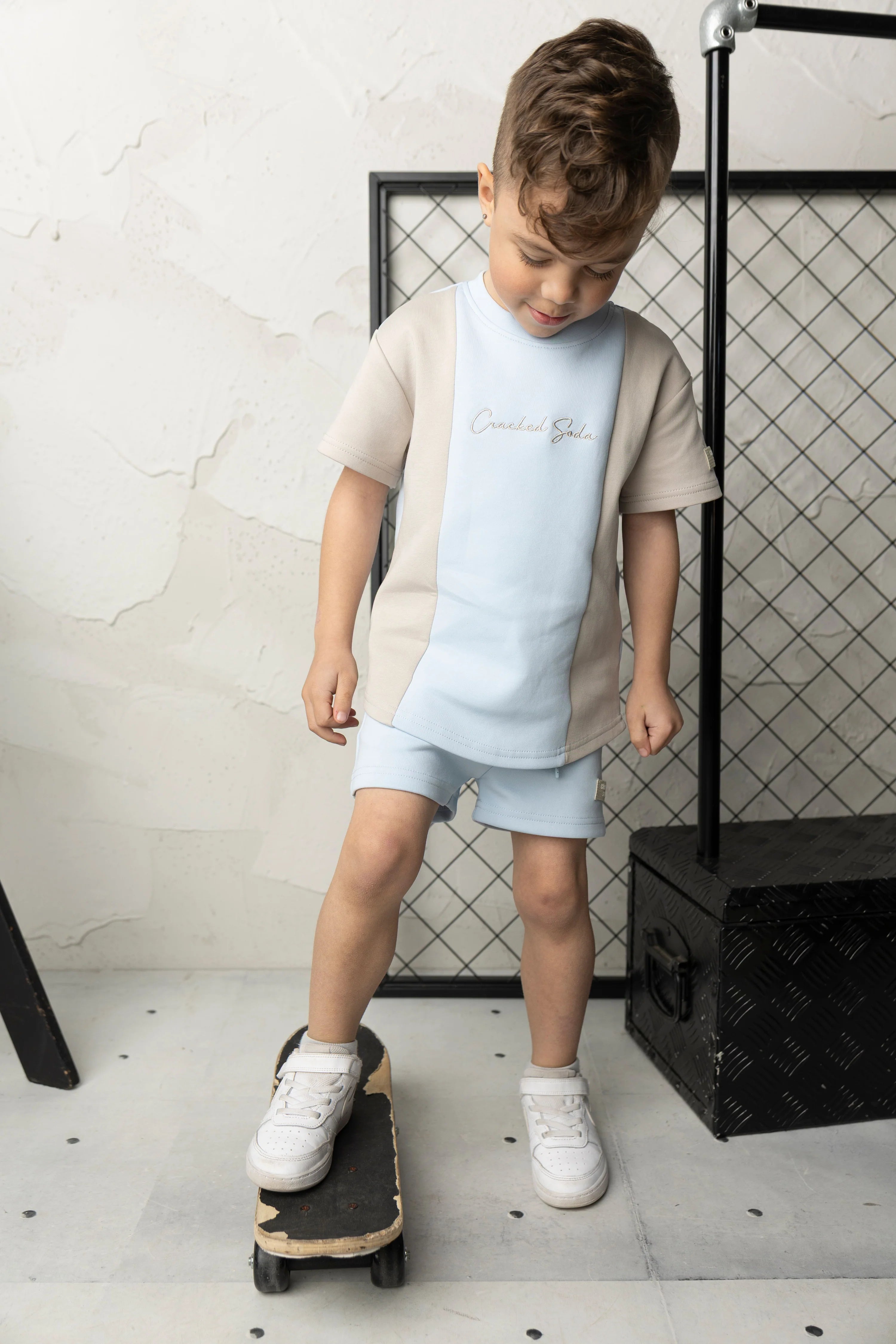 Storm Scoop Multi Tee - Blue/Pebble