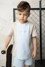 Storm Scoop Multi Tee - Blue/Pebble