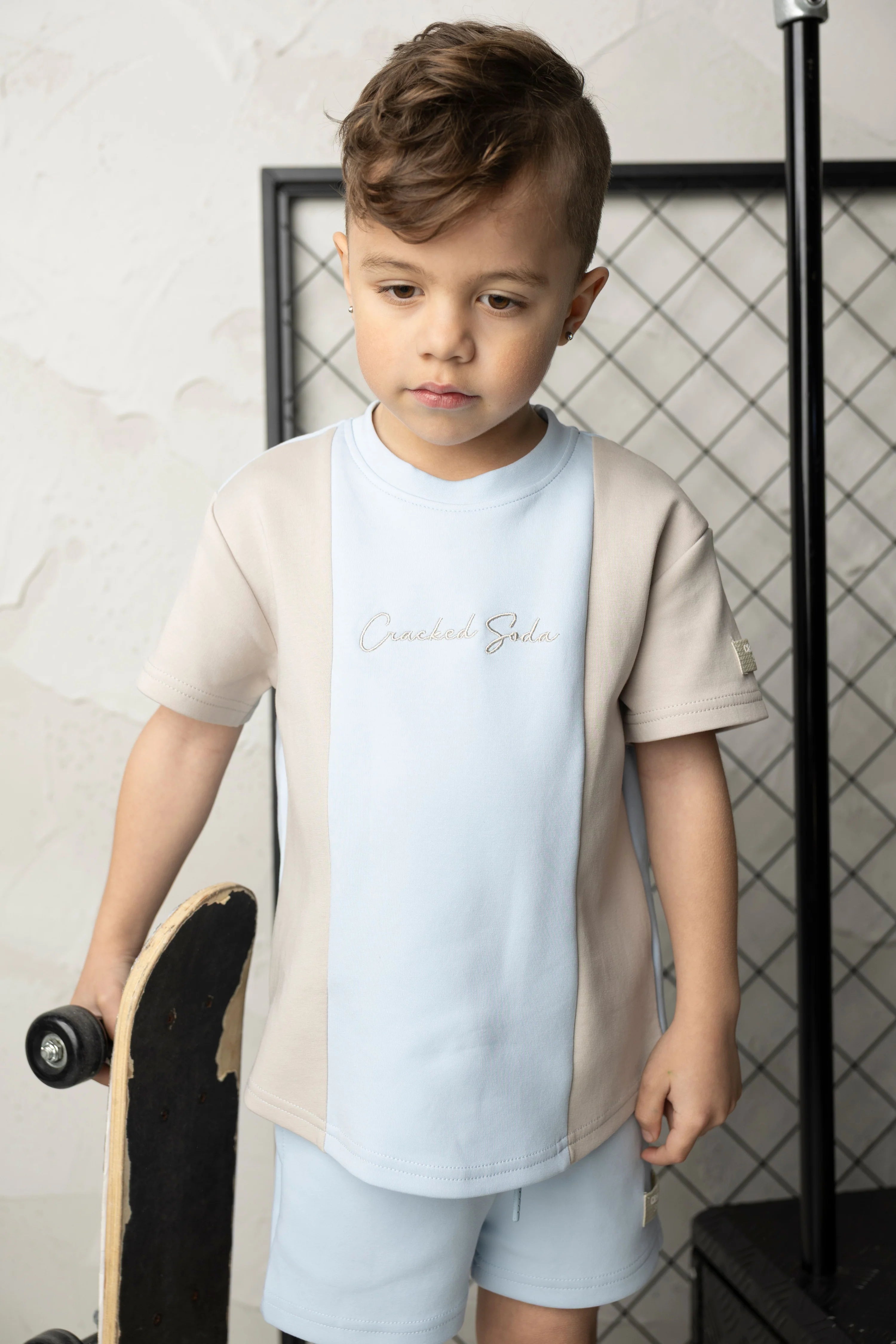 Storm Scoop Multi Tee - Blue/Pebble