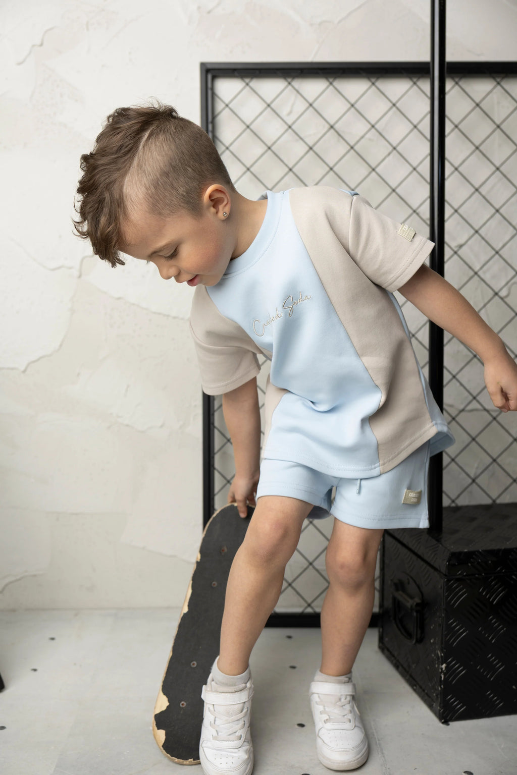 Storm Scoop Multi Tee - Blue/Pebble