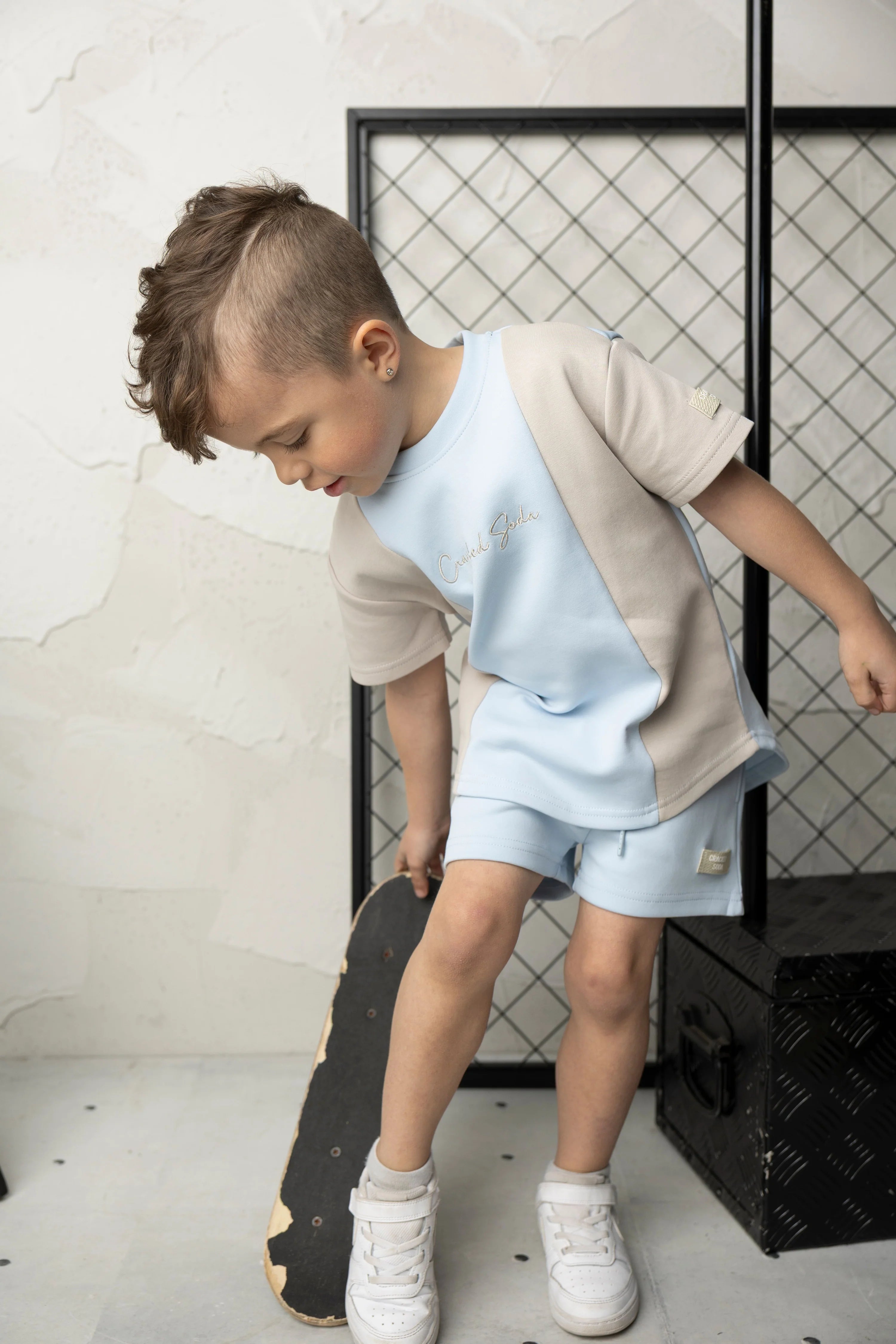 Storm Scoop Multi Tee - Blue/Pebble
