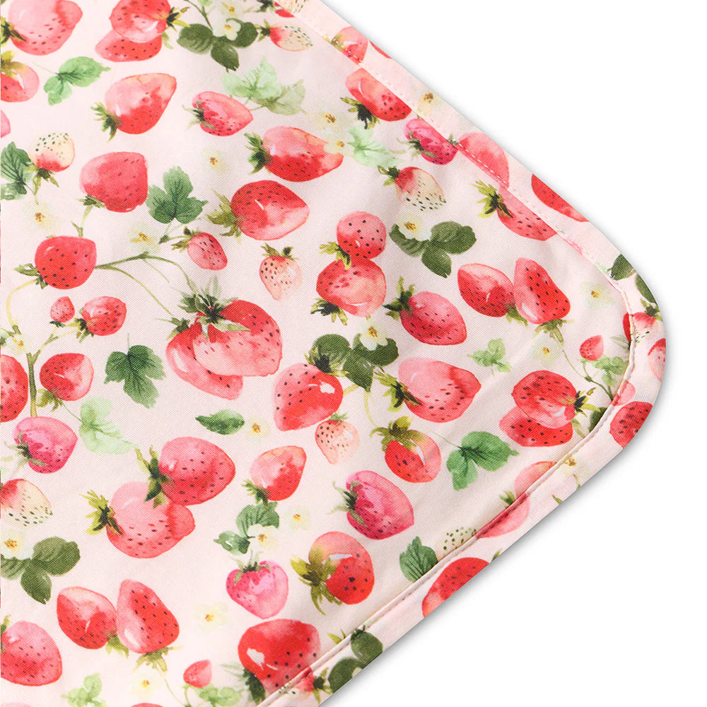 Strawberry Organic Hooded Baby Towel