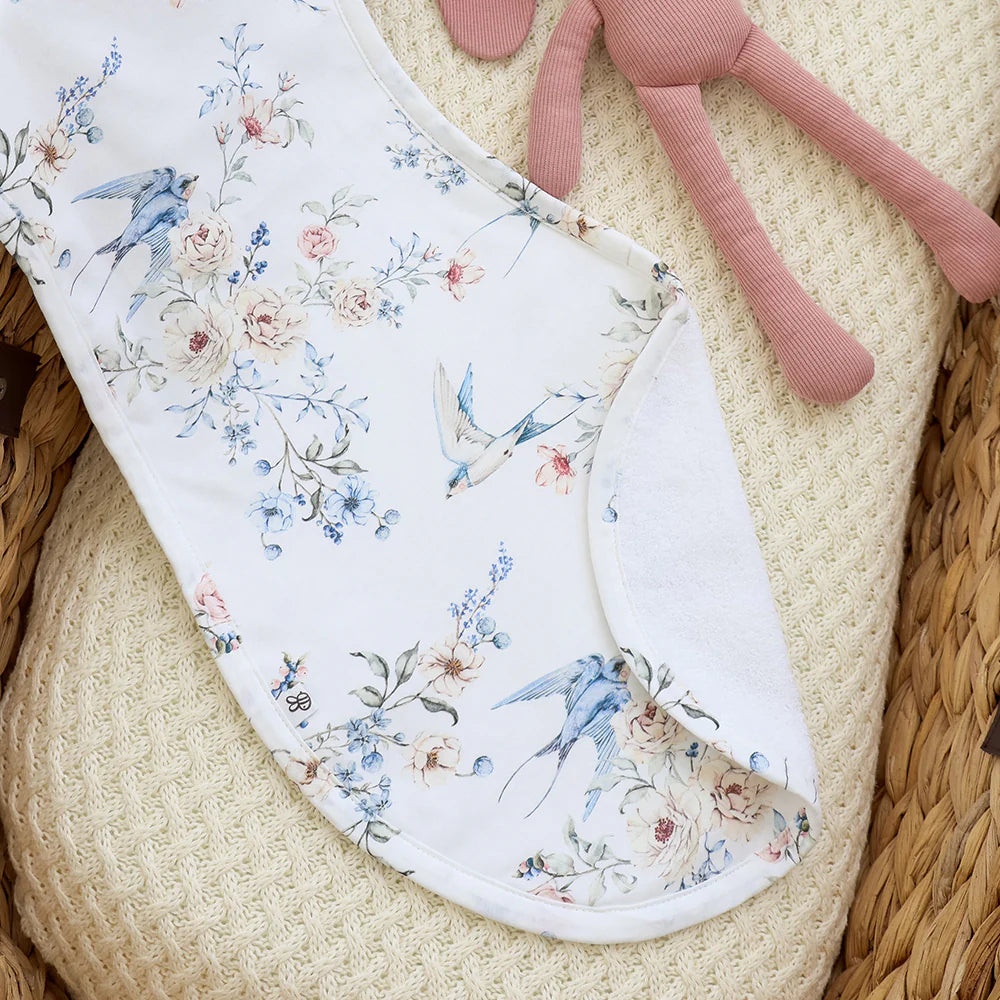 Sweet Swallows Organic Cotton Burp Cloth
