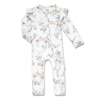 Sweet Swallows Organic Snugglesuit Convertible Romper with Frill
