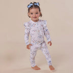 Sweet Swallows Organic Snugglesuit Convertible Romper with Frill