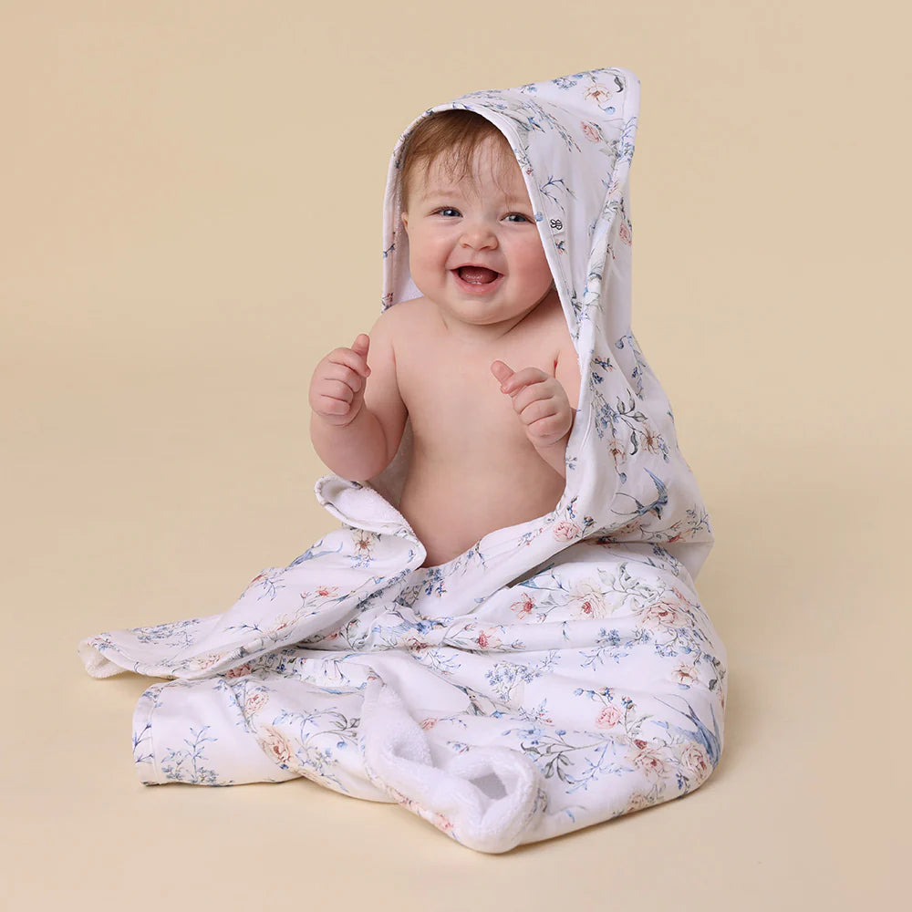 Sweet Swallows Organic Hooded Baby Towel